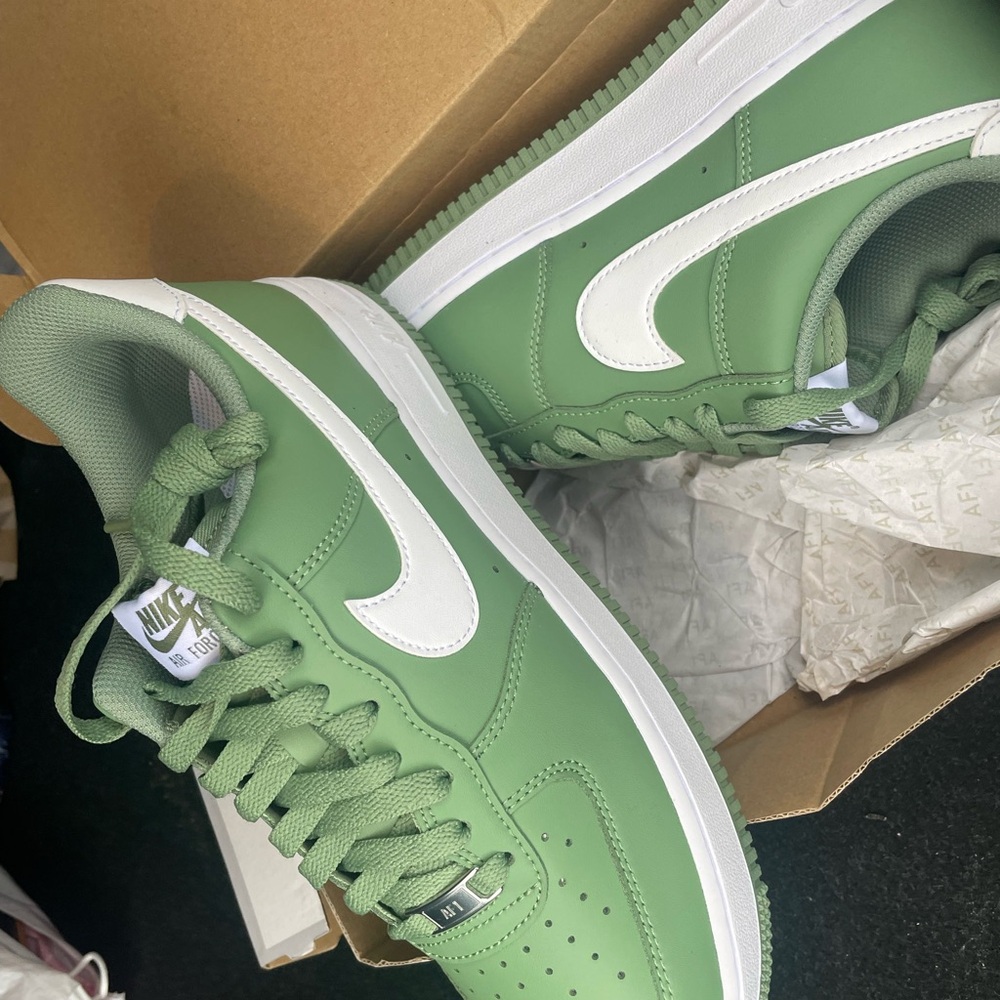 Nike Olive and White Sneakers